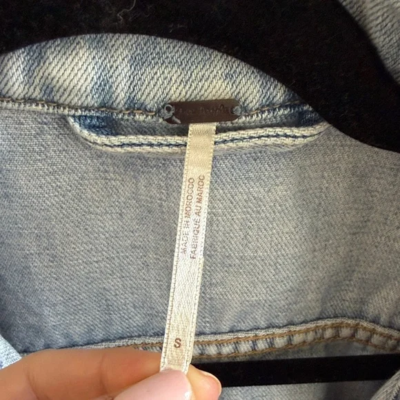 Light Blue Free People Denim Jacket - Picture 2 of 4